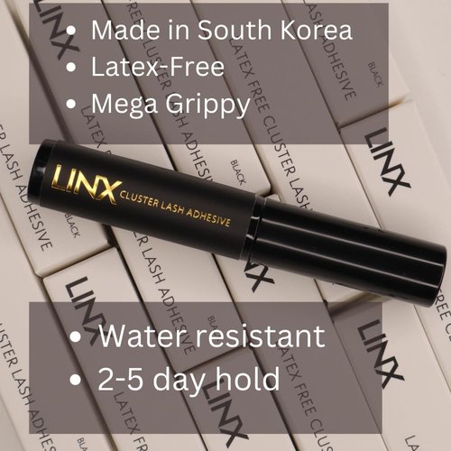 LINX Lash Glue Segmented DIY False Eyelash Cluster Adhesive Latex-Free Mirco Mascara Wand (Black)