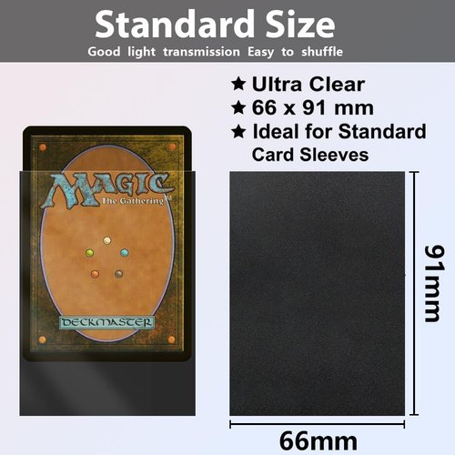 Trading Card Sleeves,Top Loaders Card Protection for Baseball Cards, Matte Card Sleeves Fit for Yugioh,Football,Magic,Sports Cards (6 Multicolored, 61 * 99mm)