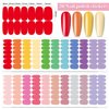 WOKOTO 20 Sheets Solid Nail Polish Strips Full Nail Wraps for Women Girls Solid Nail Stickers Nail Art Wraps VividNail Color Strips for Women Nails Polish Stickers Gel Nail Stickers Strips for Nails