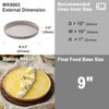 CHEFMADE 9.5-Inch Round Tart Pan with Removable Loose Bottom, Non-Stick Carbon Steel Quiche Pan for Oven Baking (Champagne Gold)