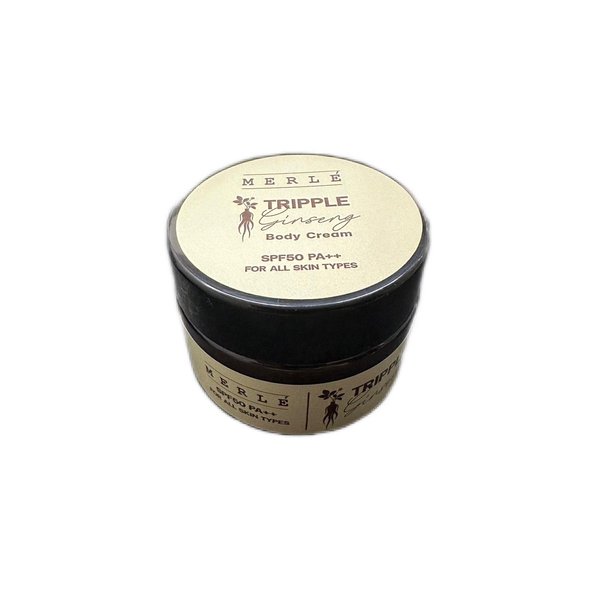MERLE Tripple Ginseng Body Cream With SPF 50 PA++ Smooth Skin Collagen Arbutin Vitamin C 50g