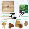 Bonsai Tree Kit, Wooden Gift Box Indoor Bonsai Tree Starter Kit with Tools & Japanese Plants Seeds, Growing DIY Gardening Gifts for Plant Lovers