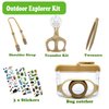 Bug Catcher Kit, Bug Collection Kit, Outdoor Nature Explorer Kit with Stickers, Tweezers, Science Educational Kit, Bug Observation Container for Boys and Girls(Gold)