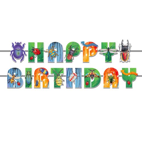 Bugs Happy Birthday Banner Bugs Party Supplies Bug Birthday Banner Bugs Party Banner Insects Party Banner for Bugs Party Birthday Party Decorations