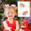 Coridy Christmas Temporary Tattoos Cartoon Face Tattoos Cute Blusher Face Makeup Kit for Women Kids