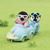 Calico Critters Penguin Babies Ride 'n Play - Doll Playset with 2 Poseable Figures, Pushcart & More!