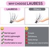Cluster Lashes 240pcs 20D DIY Eyelash Extension D Curl Long Individual Lashes Mixed Tray Faux Mink Lash Clusters Extensions 0.07 0.10 Black (20D-0.07D-9-16mm)