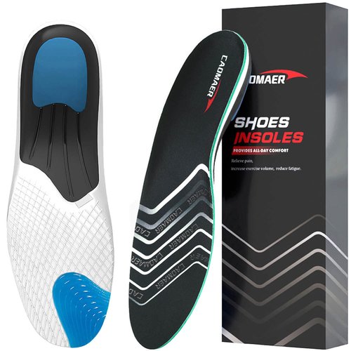 Plantar Fasciitis Relief Insoles with Arch Support for Men and Women, Orthotic Shoe Inserts for Flat Feet, Heel Foot Pain, Standing All Day Shock Absorption Designed for Running Walking, Work Boots