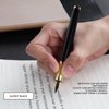 Zalantan Fountain Pen,luxury pens,Fine point smooth writing pens for journaling fancy pens with Gift Case 10 black ink cartridges an ink converte nice pens metal pen writer gifts（Black）