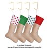 Sunshane 4 Pieces Christmas Stocking Holders Mantel Hooks Hanger Christmas Safety Hang Grip Stockings Clip for Christmas Party Decoration, Gold