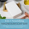 Reveka Skincare 4-Pack Magnesium Soap Bar, Triple Milled Bar Soap with Shea Butter, US-Crafted Peppermint Soap, 4-in-1 Natural Soap Bar for Face, Body, Hair & Shaving, 4 Bars (7 oz. Each)