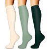 BLUEENJOY Compression Socks for Women & Men (3 pairs) - Best Support for Nurses, Running, Hiking, Recovery & Flight Socks