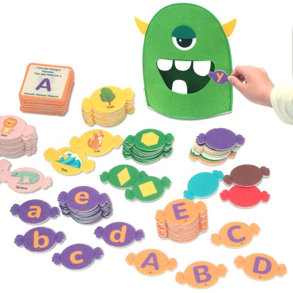 CHEFAN Alphabet Learning Toy,The Alphabet Monster,Letter Recognition Matching Game,Montessori Preschool Toys,ABC Learning Toys for Kids Ages 3, 4, 5, 6