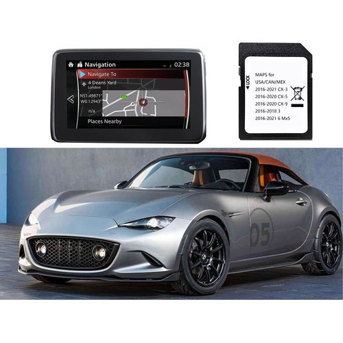 Latest Navigation SD Card, Compatible with:(2016-21)-Cx3. (2016-20)-Cx5. (2016-20)-Cx9. (2016-22)-Mx5. (2016-18)-3. (2016-22)-6