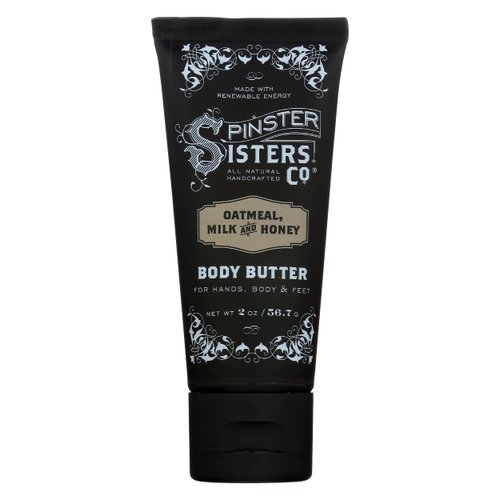 Spinster Sisters Co. All-Natural Handcrafted Body Butter, Oatmeal Milk & Honey, 2 Ounce (Pack of 6)