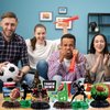 10 Pcs Football Party Decorations Football Honeycomb Centerpieces Double-sided Football Table Centerpiece for Football Birthday Party Sports Tailgate Game Party Decorations Supplies Favors