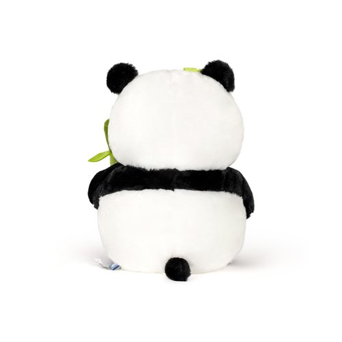 Wanwu World Panda Stuffed Animal 9'' Panda Bear Plush Toys with Bamboo Stuffed Panda Plushies Cute Panda Doll Gifts Black and White (9inch)