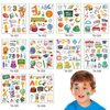 Back To School Tattoo Stickers Cute Bus Temporary Tattoos Stickers Stationery Globe Pencil Water Transfer Stickers First Day of School Art Sticker Arm Body Decoration for Students Adult 10 Sheets