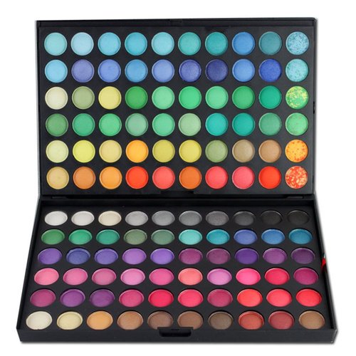 Pure Vie Professional Hightlight Eyeshadow Palette Makeup Contouring Kit - 120 Colors Highly Pigmented Shiny Shimmer Natural Cosmetic Eye Shadows Pallet Powder Palette - Holiday Gift Set #1