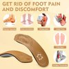 Orthotic Inserts 3/4 Length, Half Plantar Fasciitis Support with Metatarsal Pad Heel Cushion, Light Leather Foot Shoe Insoles for Women and Men, High Arch Support for Flat Feet Walking Exercising, XXL