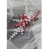 Kercisbeauty Women Red Hair Comb Wedding Bridal Crystal Clip Bridesmaid Hair Dress Prom Special Occasion Hair Accessories