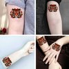Dopetattoo Six sheets Temporary Tattoos Tiger in Flame for Men Tigers Fake tattoos for Women Neck Arm Chest
