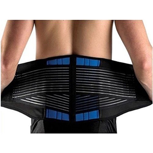 KL Happiness Deluxe Neoprene Double Pull Lumbar Lower Back Support Brace Exercise Belt (XL : 90-110cm (35-43"))