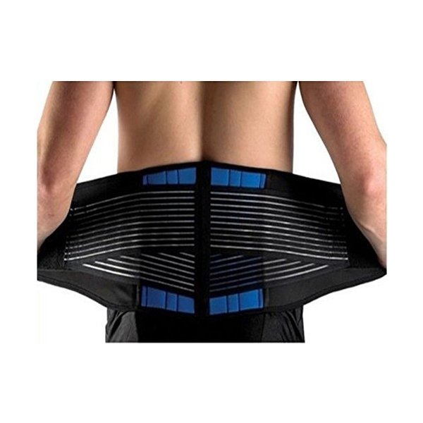 KL Happiness Deluxe Neoprene Double Pull Lumbar Lower Back Support Brace Exercise Belt (XL : 90-110cm (35-43"))