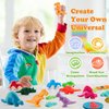 Dinosaur Playdough Sets for Kids Ages 4-8, Play Dough Toy Set with Dinosaur and Animal Molds Playdough Tools Accessories, Modeling Clay Kit Dough Accessories for Kids Girls Boys 3 4 5 6 7 8 Year Old