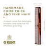 Kent 5T 6.6 Inch Double Tooth Dressing Comb, Multi-Purpose Styling and Grooming Comb for Hair, Beard, and Mustache - Coarse and Fine Teeth for Men, Women, and Kids. Made in England