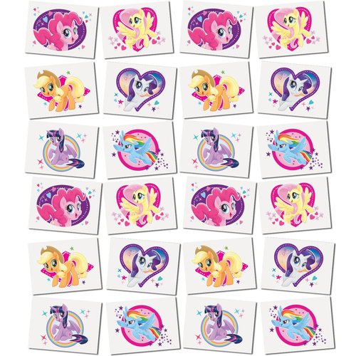 Unique Industries My Little Pony Party Temporary Tattoos - Assorted Designs, 24 Pcs