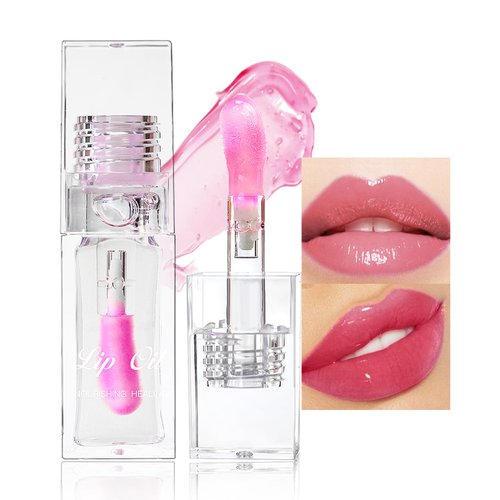 Magic Color Changing Moisturizing Lip Glow Oil, Plumping Glimmer Changing Lip Oil, Long Lasting Nourishing Lip Glow Oil, Non-sticky Fresh Texture Big Brush Lip Gloss Lip Balm, Transparent