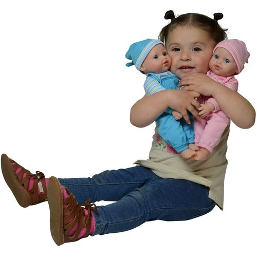 The New York Doll Collection 12" Twins Baby Doll - Soft Body Twin Baby Dolls (12" Caucasian)