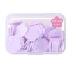 YSSZAM 100Pcs Purple Mini Portable Travel Soap Paper Sheets,Flower Shape Disposable Paper Soap Flakes, Hand Wash Cleaning Washing Hand Toiletry Paper Soap Sheets Foot & Hand Care