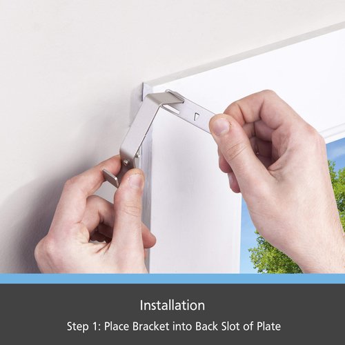 Kenney Fast Fit 5/8" No Measure Curtain Rod Brackets, Brushed Nickel, 2 Count (Pack of 1)