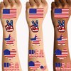 102 PCS American Flag Temporary Tattoos, 6 Sheets July 4 Temporary Tattoos, USA Flag Tattoos, USA Tattoos, Red White and Blue Party Supplies, USA Flag for 4th of July, Memorial Day, Labor Day
