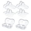 12 Pieces Nipple Cover for Nursing Newborn, Silicone Inverted Nipple Corrector,with Clear Carrying Case Silicone Nipple Extender for Breastfeeding, Flat or Inverted Nipples