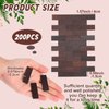 Sintuff 200 Pcs Miniature Dollhouse Flooring Mini Wooden Dollhouse Floor Boards 1 12 Scale Dollhouse Accessories Geometric Bamboo Doll House Furniture Wood Floor Board for Model Decor (Brown)
