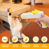 Mity rain Cat Toy, 2-in-1 Interactive Exercise Toy for Indoor Cats, Switchable Ball and Feather Launcher Gun, Yellow ABS, 741 Model, Portable, Lightweight