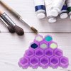 JOIKIT 400 PCS Tattoo Ink Cups, Purple Honeycomb Shape Pigment Holder Cups with Base Design for Holding Pigment Ink