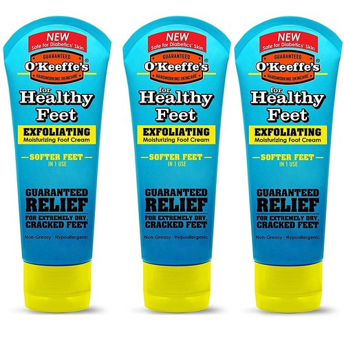 O'Keeffe's Healthy Feet, Exfoliating Foot Cream, 3 oz. Tube - 3 Pack