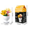 MEIEST Mini Flower Bonsai Building Blocks Set,Creative Simulation Pot Plant Artificial Particle Succulent Botanical Collection Construction Building Bricks Toy,Cute Home Decor,6+ (Peony)