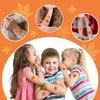 Partywind 408 PCS Thanksgiving Temporary Tattoos for Kids, Individually Cut Tattoo Stickers for Fall Autumn Party Supplies Favors Decorations, Thanksgiving Games Toys for Boys and Girls