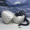 3D Printed Cherry Blossom Dragon with Dragon Egg, 12" Articulated Black and White Cherry Blossom Dragon, Executive Desk Toys,Fidget Autism/ADHD Toy D019-WHT