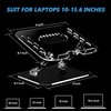 Lpoake Adjustable Foldable Laptop Stand, Portable Ergonomic Computer Stand for Laptop, Compatible with 10 to 15.6 Inches Notebook Computers
