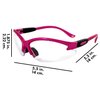 Global Vision Cougar Safety Glasses Nurses Dental Assistant Glasses Shooting Glasses for Women Ladies Men Pink Frame Clear Lens