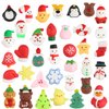 SULOLI 36 PCS Christmas Mochi Squishy Toys, Xmas Squeeze Toys Stress Reliever Anxiety Packs for Kids Christmas Party Favors Stocking Stuffers Gifts
