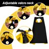 ERDOGLY Kids Superhero Capes and Mask, Double-Sided Superhero Costume for Boys Girls, Toddler Superhero Toys Dress up Costume for Birthday Party Favors (Black & Yellow)