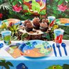 Juvale 144 Piece Kids Dinosaur Birthday Party Supplies with Plates, Knives, Spoons, Forks, Cups, and Napkins (Serves 24)