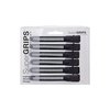 Cricket Super Grips Professional Salon Hair Clips for Styling, Cutting, Sectioning and Coloring, Rubberized Aluminum, 6-Pack, Black